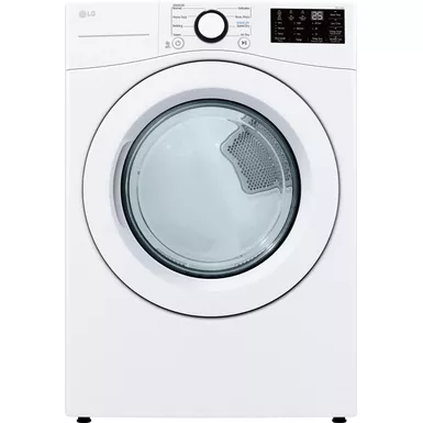 LG - 7.4 Cu. Ft. Electric Dryer with Wrinkle Care - White