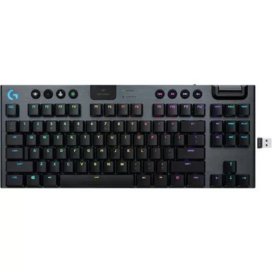 image of Logitech - G915 LIGHTSPEED TKL Wireless Mechanical GL Tactile Switch Gaming Keyboard with RGB Backlighting - Black with sku:bb21571930-bestbuy
