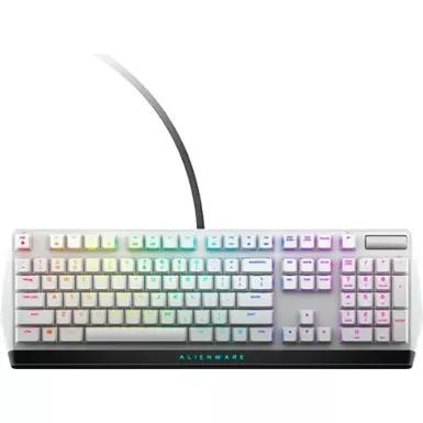 image of Alienware - AW510K Full-size Wired Mechanical CHERRY MX Low Profile Red Switch Gaming Keyboard with RGB Back Lighting - Lunar Light with sku:bb21297665-bestbuy