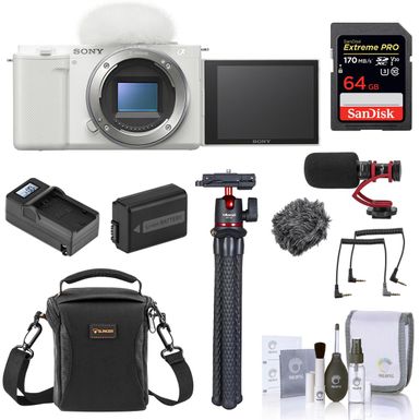  Sony ZV-E10 Mirrorless Interchangeable Lens Vlog Camera with  16-50mm Lens, Black - Bundle with Corel Mac Software Kit, 32GB SD Card,  Shoulder Bag, 40.5mm Filter Kit : Electronics