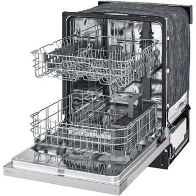 Alt View Zoom 14. LG - 24" Front Control Built-In Stainless Steel Tub Dishwasher with SenseClean and 52 dBA - Stainless steel