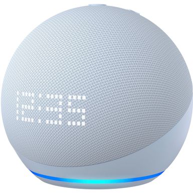 image of Amazon Echo Dot with Clock 5th Gen Smart Speaker with Alexa with sku:echodot5clkb-electronicexpress