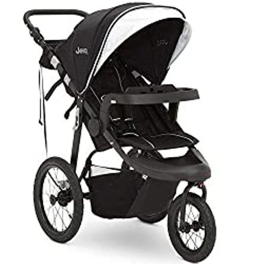 image of Jeep Hydro Sport Plus Jogger by Delta Children, Includes Car Seat Adapter, Black with sku:b085284yc2-ama-amz