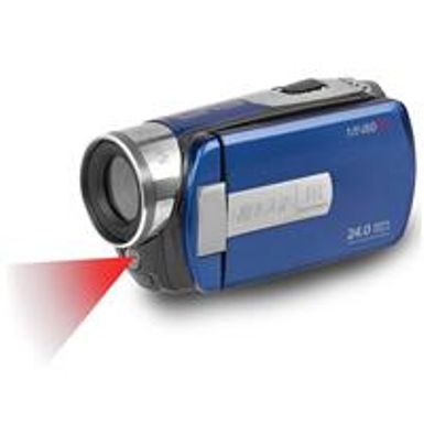 image of Minolta MN80NV 1080p Full HD 24MP Digital IR Night Vision Camcorder, Blue with sku:imn80nvbl-adorama
