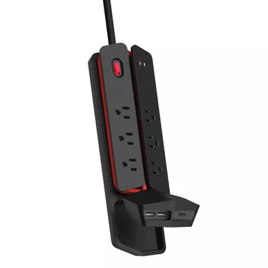 image of Monster - Power Center Vertex 6 AC Outlet Surge Protector Black with sku:2mnac0964b0l2-powersales