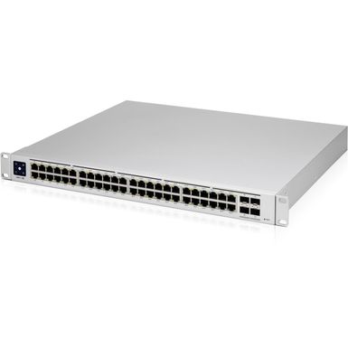 image of Ubiquiti Networks UniFi USW-PRO-48-POE Gen 2 Managed 48-Port Gigabit Layer 3 PoE Network Switch with SFP+ with sku:ubuswpr48poe-adorama