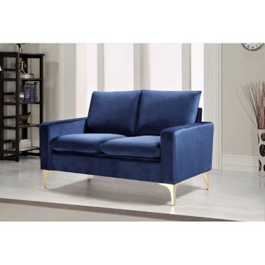 Buchan 76.8'' Velvet Square Arm Sofa - Grey