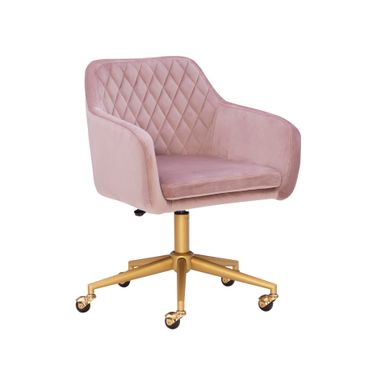 image of Hovey Quilted Office Chair Pink with sku:lfxs1427-linon