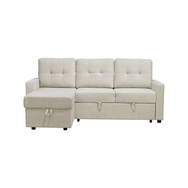 Abbyson Kylie Sofa Bed Sectional with Storage - Cream
