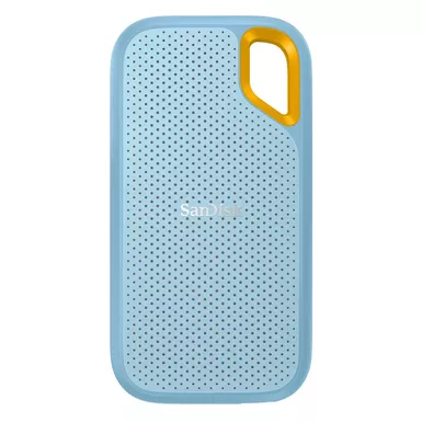 image of SanDisk Extreme Portable USB 3.2 Gen 2 Type-C External SSD V2, Updated Firmware - Sky Blue - 1TB with sku:idse611tg25b-adorama
