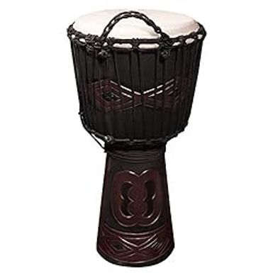 image of Sawtooth Tribe Series 12" Hand Carved Unity Design Rope Djembe with sku:b01l3rkj0o-amazon