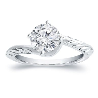 image of Vintage Inspired Round 2ctw Moissanite Solitaire Engagement Ring by Auriya 14k Gold - White - 7 with sku:9x_me_d2hpekgnj3y8jtawstd8mu7mbs-sim-ovr