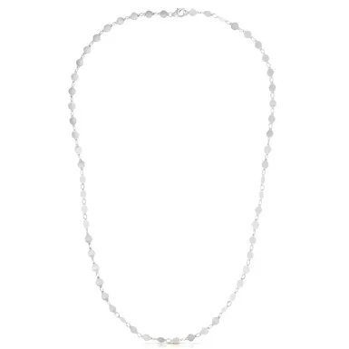 image of 14k White Gold Necklace with Polished Circles (18 Inch) with sku:d52704431-18-rcj