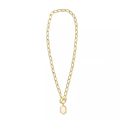 image of Kendra Scott Daphne Link and Chain Necklace (Gold/Ivory Mother of Pearl) with sku:9608862299|gold|ivory-mthr-of-p-corporatesignature