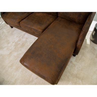 Abbyson Henry Dark Brown Reversible Sofa Sectional - Henry