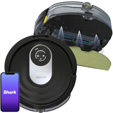 Angle Zoom. Shark - AI Robot Vacuum & Mop with Home Mapping, WiFi Connected - Black