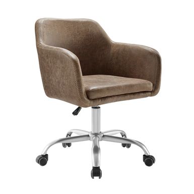 image of Roseberry Office Chair Brown with sku:lfxs1431-linon