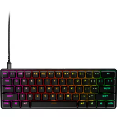 image of SteelSeries - Apex Pro Mini 60% Wired Mechanical OmniPoint 2.0 Adjustable Actuation Switch Gaming Keyboard with RGB Backlighting - Black with sku:bb22010999-bestbuy