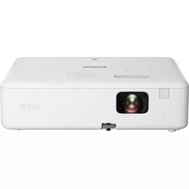image of Epson - EpiqVision Flex CO-W01 Portable Projector, 3-Chip 3LCD, Built-in Speaker, 300-Inch Home Entertainment and Work - White with sku:bb22020877-bestbuy
