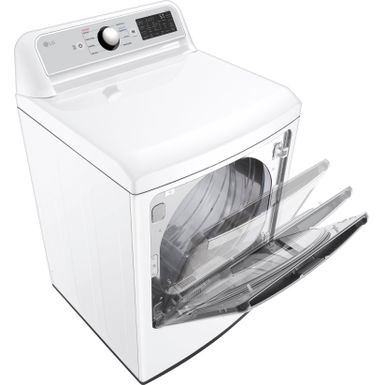 Alt View Zoom 2. LG - 7.3 Cu. Ft. Smart Gas Dryer with EasyLoad Door - White