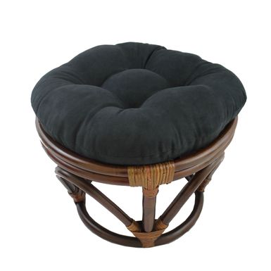 International Caravan Bali Papasan Footstool - Black