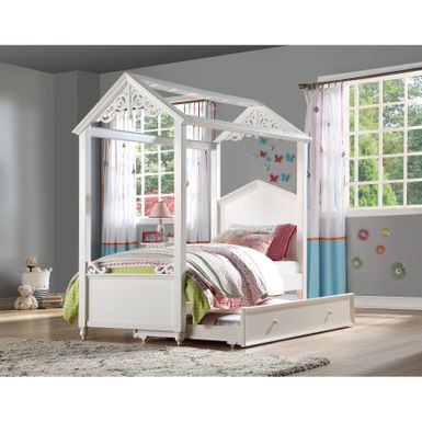 image of ACME Rapunzel Trundle (Twin), White with sku:37348-acmefurniture