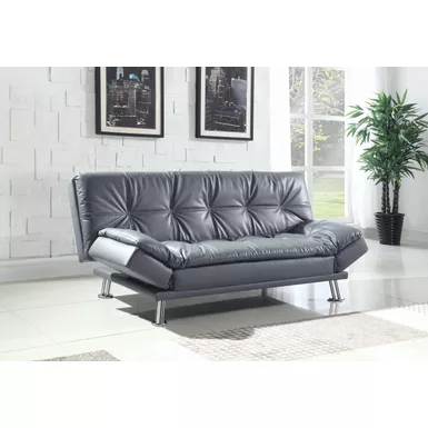 image of Dilleston Tufted Back Upholstered Sofa Bed Grey with sku:500096-coaster