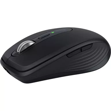 Logitech - MX Anywhere 3S Wireless Bluetooth Fast Scrolling Mouse with Programmable Buttons - Black