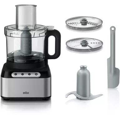 image of Braun - EasyPrep 8 Cup Food Processor with sku:fp3211si-almo