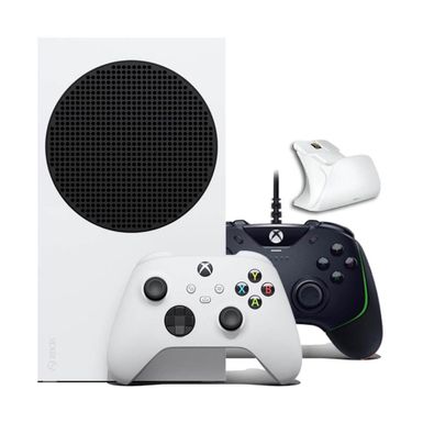 image of Microsoft - Xbox Series S Console - Bundle with Razer Wolverine V2 Controller + Razer Quick Charging Stand with sku:xbxsrazbsbun-electronicexpress