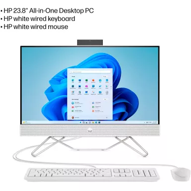 image of HP - 23.8" Full HD Touch-Screen All-in-One - Intel Core i3 - 8GB Memory - 512GB SSD - Starry White with sku:bb22196814-bestbuy