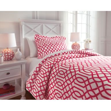 Fuchsia Loomis Twin Comforter Set