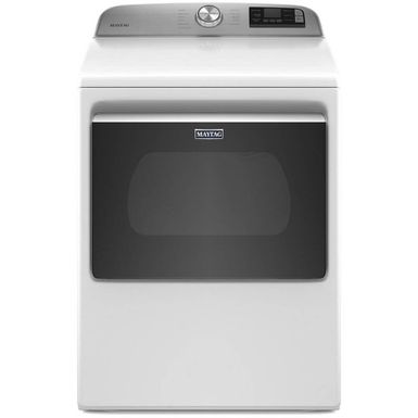 image of Maytag - 7.4 Cu. Ft. Smart Electric Dryer with Extra Power Button - White with sku:med6230hw-electronicexpress