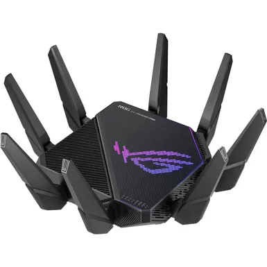 image of ASUS - ROG Rapture GT-AX11000 Pro Tri-band WiFi 6 Gaming Router, 2.5G Port - Black with sku:bb22087902-bestbuy