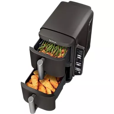 Ninja - DoubleStack 8 QT, 6-in-1, 2-Basket Air Fryer, Space Saving Design - Black