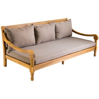 Safavieh Outdoor Living Pasadena Brown /Taupe Acacia Wood Cushioned Daybed - PAT6724A