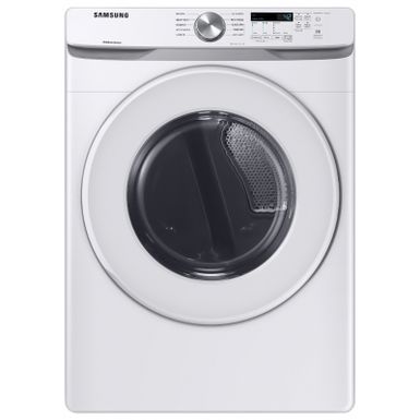image of Samsung Ada 7.5 Cu. Ft. White Electric Dryer With Sensor Dry with sku:dve45t6000wh-abt
