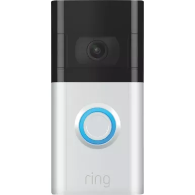 image of Ring - Video Doorbell 3 - Satin Nickel with sku:8vrslz-0en0-streamline