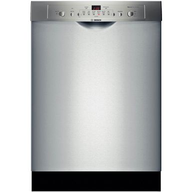 image of Bosch Ascenta SHE3AR75UC dishwasher - built-in - 24" - stainless steel with sku:she3ar75uc-electronicexpress