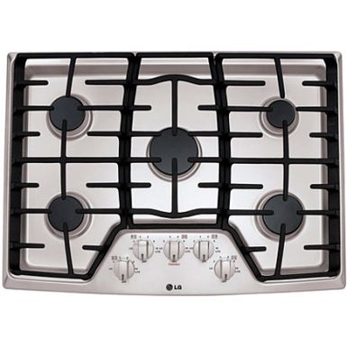 image of Lg 30" Stainless Steel Gas Cooktop With Superboil with sku:lcg3011st-electronicexpress