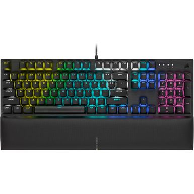 Angle Zoom. CORSAIR - K60 RGB Pro SE Full-size Wired Mechanical Cherry Viola Linear Gaming Keyboard with PBT Double-Shot Keycaps