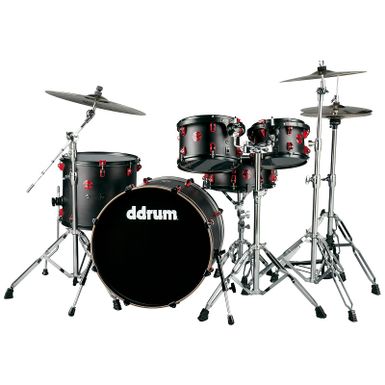 image of ddrum Hybrid 5 Player 5pc Shell Pack. Satin Black with sku:ddr-hybrid5player-guitarfactory