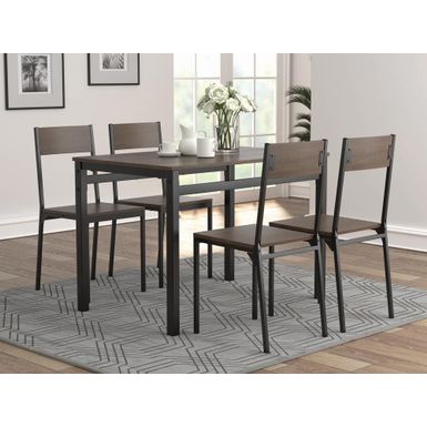 image of 5-piece Dining Set Ark Brown and Matte Black with sku:150505-coaster