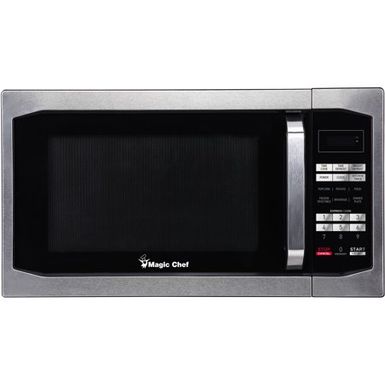 image of Magic Chef 1.6 cu. ft. Stainless Countertop Microwave Oven with sku:mcm1611st-magicchef