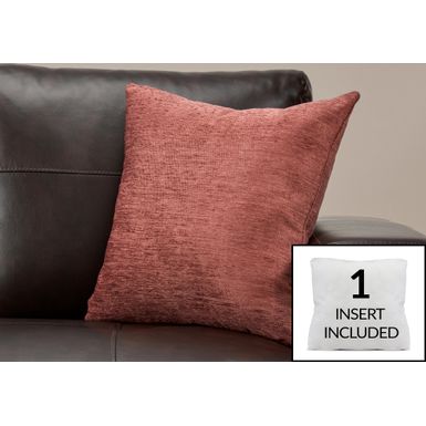 image of Pillows/ 18 X 18 Square/ Insert Included/ decorative Throw/ Accent/ Sofa/ Couch/ Bedroom/ Polyester/ Hypoallergenic/ Pink/ Modern with sku:i9300-monarch