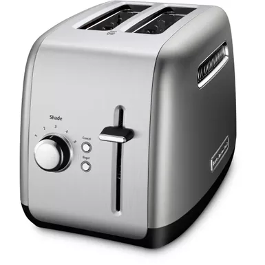 image of KitchenAid 2-Slice Toaster with Illuminated Button in Contour Silver with sku:kmt2115cu-almo