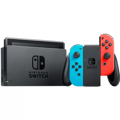 Nintendo Switch Gaming Console With Neon Blue Joy-Con Controllers