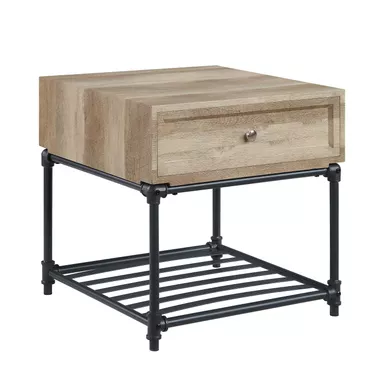 ACME Brantley End Table, Oak & Sandy Black Finish