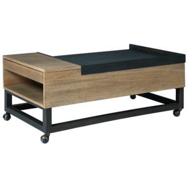 image of Two-tone Fridley LIFT TOP COCKTAIL TABLE with sku:t920-9-ashley