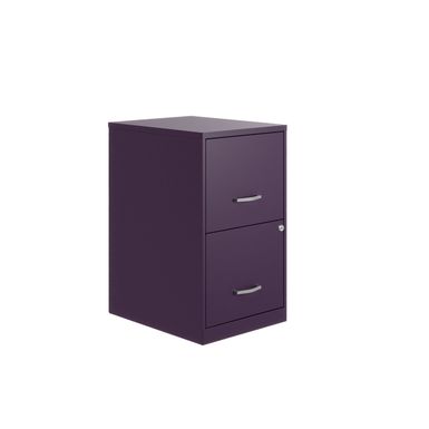 Rent to own Space Solutions 18in. 2 Drawer Metal File Cabinet, Teal - Purple - Letter - FlexShopper
